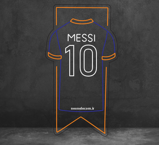 تابلو نئون فوتبالیست مسی (Messi) کد 125 با آداپتور