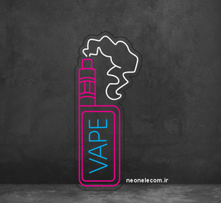 تابلو نئون ویپ (Vape) کد 130 با آداپتور