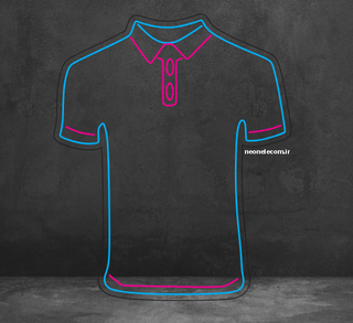 تابلو نئون پیراهن تیشرت (T Shirt) کد 135 با آداپتور