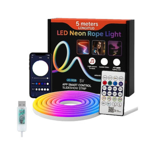 ریسه نئون RGB برنامهپذیر 5 متری رونده و حساس به صدا